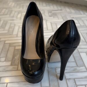 Aldo Glossy Black High Heels
